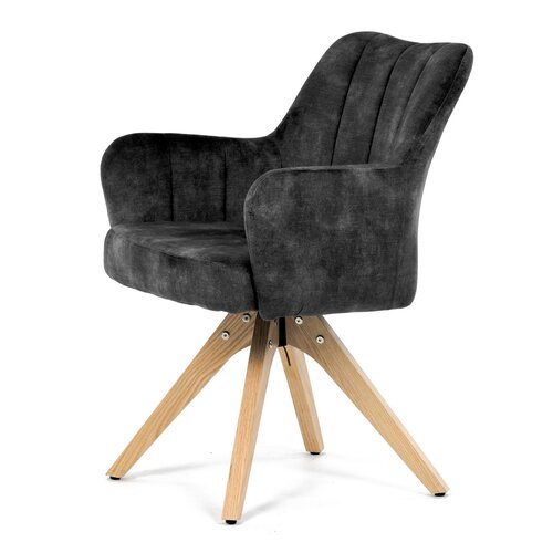 Set de scaune de sufragerie HC-D7188 BK4, 2 buc.