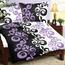 Pościel satynowa Lucie Retro fioletowy, 240 x 220 cm, 2 szt. 70 x 90 cm