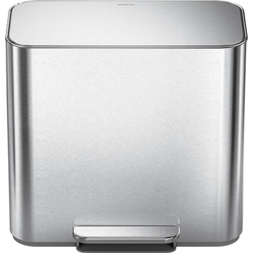 Simplehuman Mini pedálový odpadkový kôš na triedený odpad 15 l, nehrdz. oceľ mat
