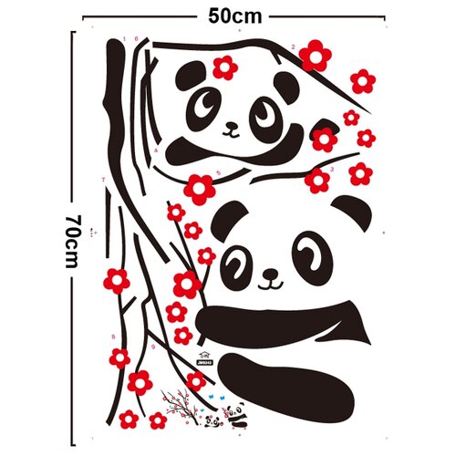 Samolepicí dekorace zamilovaná panda