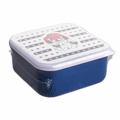 Altom Set of Easy Morning snack boxes, blue, 3 pcs