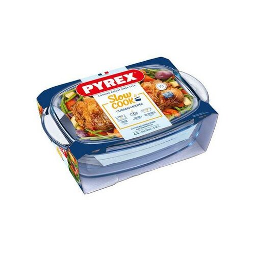 Pyrex Steklena posoda za peko s pokrovom, 6,7 l