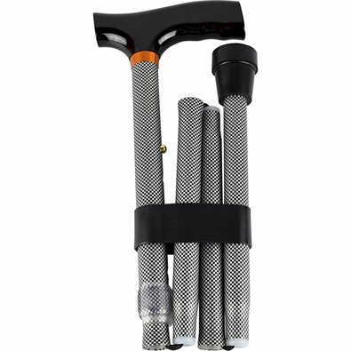 Sklopna palica za sprehod Silver - črna, 95 cm