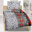 Feketeszürke díszszegély szatén ágyneműhuzat, 140 x 200 cm, 70 x 90 cm