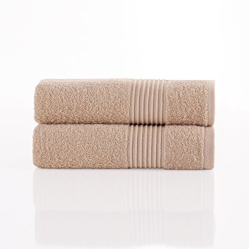 4Home Comfort Bade- und Handtuch-Set beige, 2 Stück 70 x 140 cm, 2 Stück 50 x 100 cm