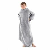 Decoking Deka s rukávy Lazy Kids ocelová, 90 x 105 cm