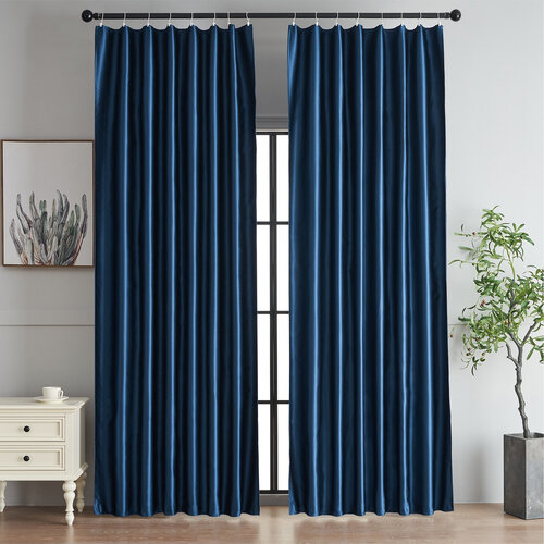 4Home Verdunkelungsvorhang mit Ringen Cairo Dunkelblau, 150 x 250 cm