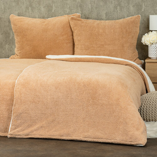 4Home Постільна білизна з штучної овчини Teddy  бежева, 140 x 200 см, 70 x 90 см