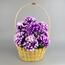 Dušičkový košík zdobený Chryzantéma 20 x 30 cm, fialová