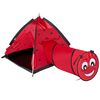 Baby Mix Detský stan s tunelom Ladybug červený,170 x 112 x 94 cm