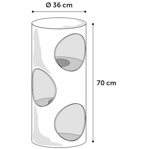 Flamingo Kratzbaum für Katzen GRETA grau, 70 cm