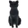 Dekoration geometric Sitzende Katze, 20 cm, Schwarz