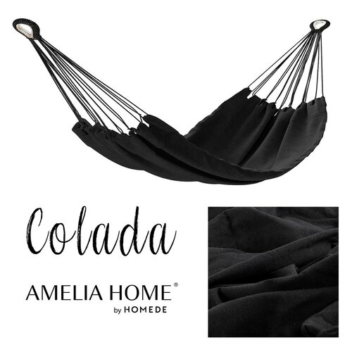 AmeliaHome Colada függőágy fekete, 240 x 80 cm