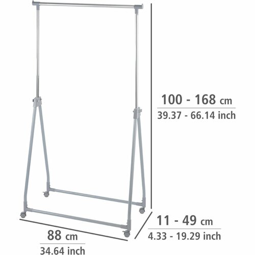 Wenko Nastavitelný kovový stojan na kolečkách