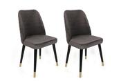 Set de scaune de sufragerie Hugo Anthracite and Black, 4 buc.