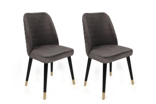 Sada jídelních židlí Hugo Anthracite and Black, 4 ks