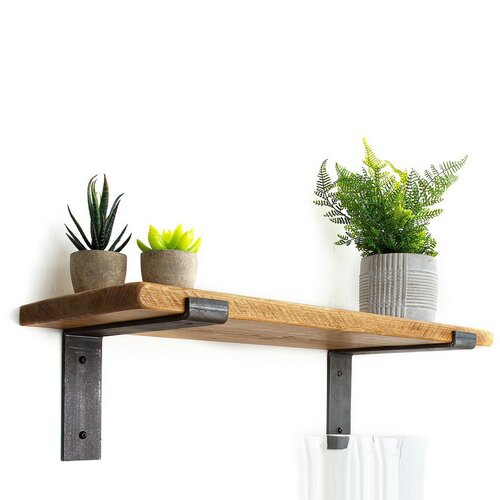 Polička Lam002 Black and Walnut