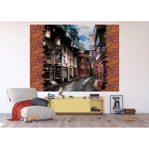 Otroška foto ozadje Harry Potter Diagon Alley 252 x 182 cm, 4 deli