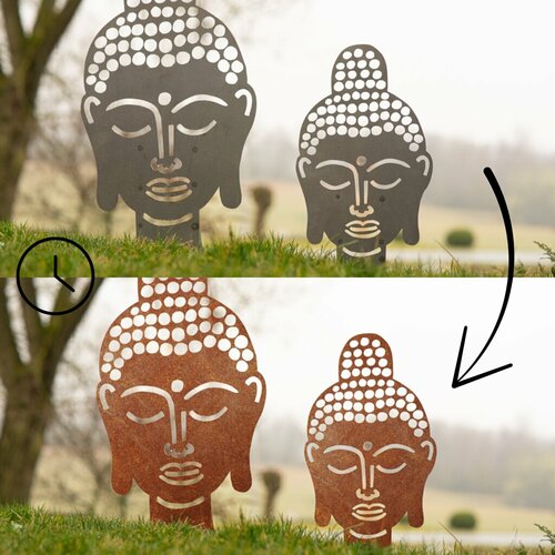 Vrtna dekoracija Buda 50 x 30 cm, corten CORGARDEN1061