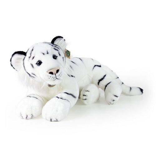 Rappa Plišasti tiger, bel, 60 cm ECO-FRIENDLY