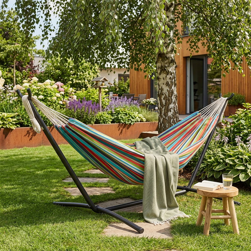 Avenberg Relaxačná hojdačka Belinda, červená-biela-žltá-tyrkysová