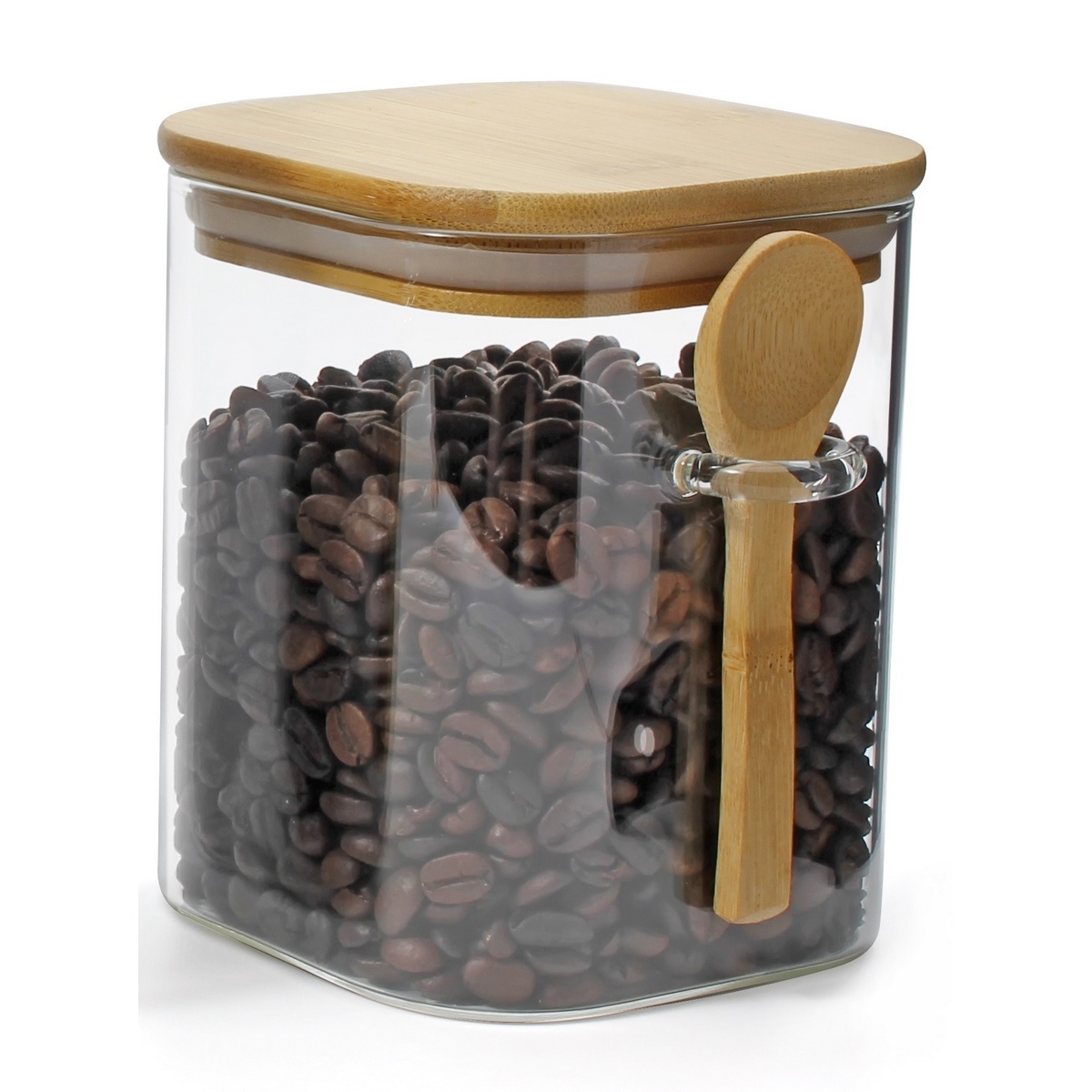 Maxxo Bamboo  üvegedény kanállal, 800 ml  termék 2. képe