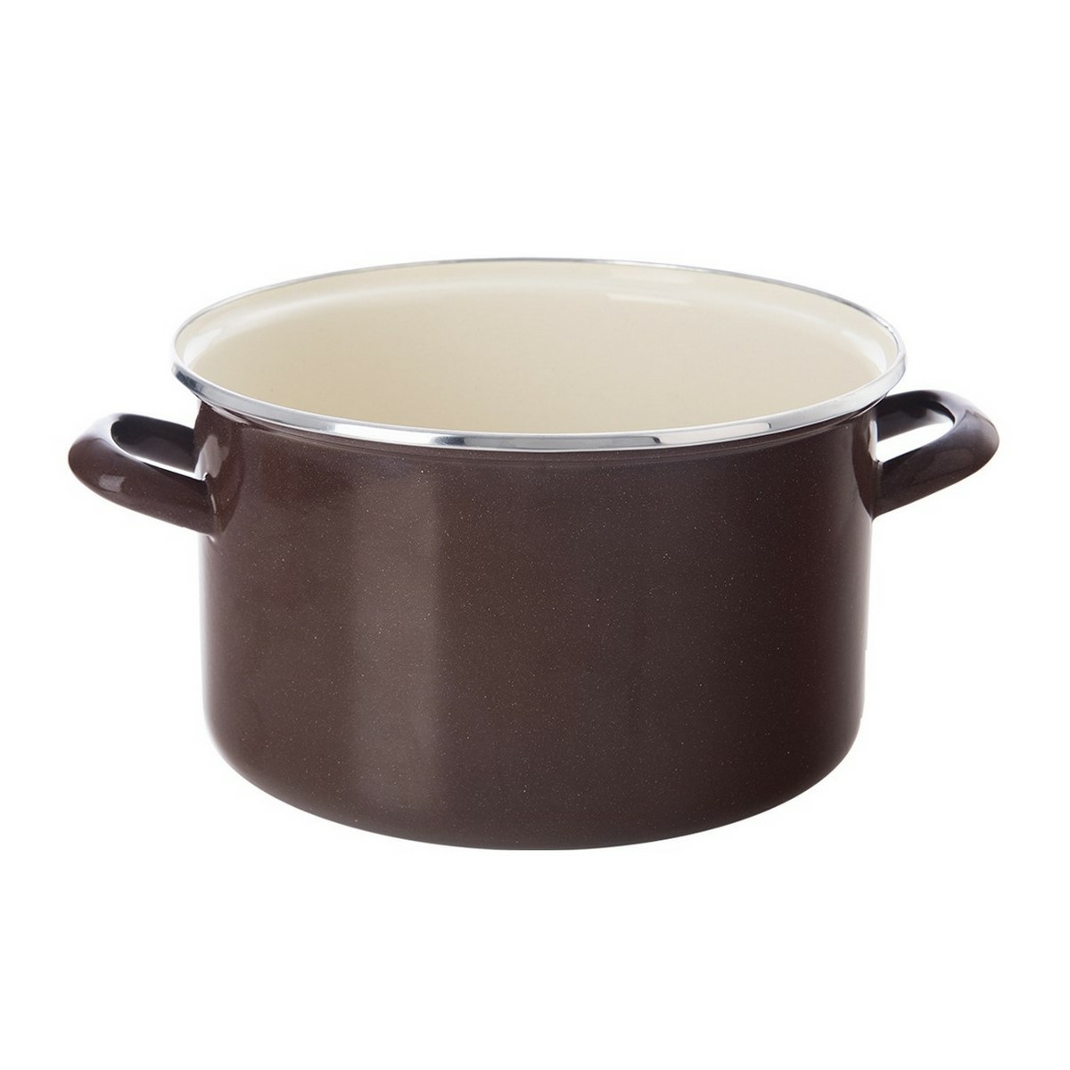 Orion Emaliowany garnek z rantem Brown, 4 l, 4 l
