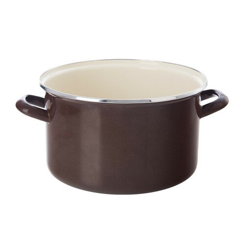 Orion Smaltovaný hrniec s lemom Brown, 4 l