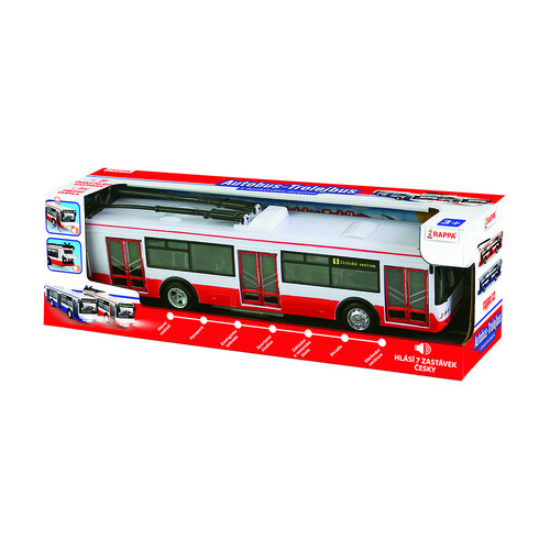 Rappa Trolejbus z zvokom in svetlobo, 28 cm