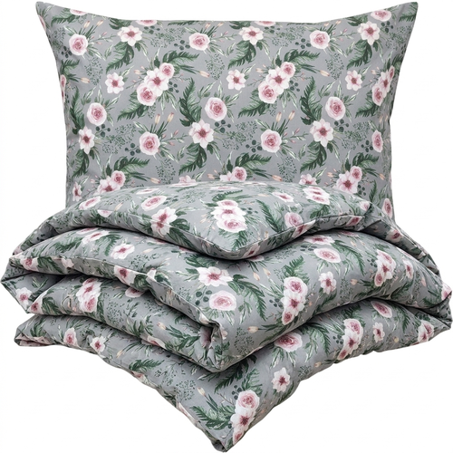 Bellatex Baumwollbettwäsche Rosen, 140 x 220 cm, 70 x 90 cm