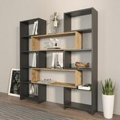 Knihovna Poyraz Black and Oak