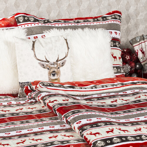 4Home Świąteczna pościel z mikroflaneli Winter, 160 x 200 cm, 2x 70 x 80 cm