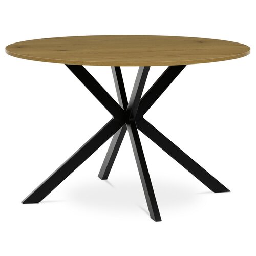 Masă de sufragerie 120 x 120 cm, stejar sălbatic