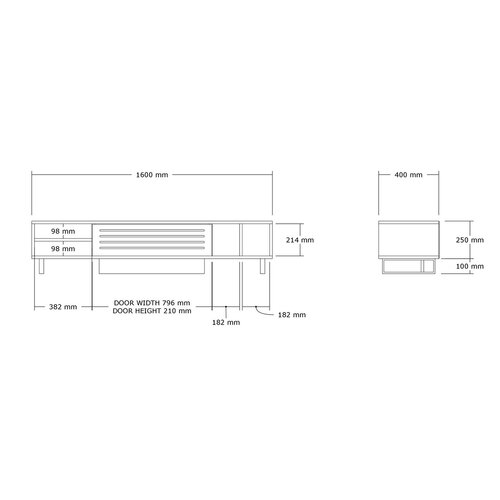 Stolik pod telewizor Safir Travertine
