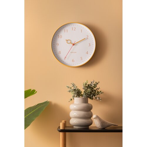 Karlsson 5992YE designové nástenné hodiny žltá, pr. 30 cm
