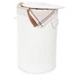 Compactor Coș pentru rufe murdare Bamboo rotund, alb