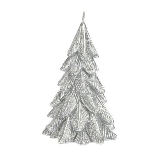 Poza Lumanare de Craciun Xmas tree argintiu, 12,5 x 8,5 cm