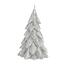 Vianočná sviečka Xmas tree strieborná, 12,5 x 8,5 cm