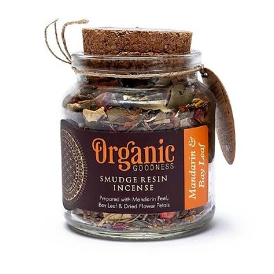 Tămâie organică Mandarin &amp; Bay Leaf, într-unpahar