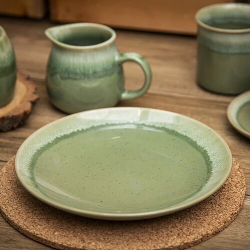 Farfurie ceramică pentru desert Altom Reactive Cascade verde, 20 cm