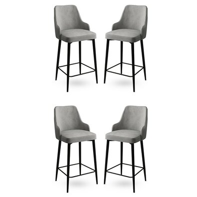 Barstuhl-Set Enox Grey, 4 Stück