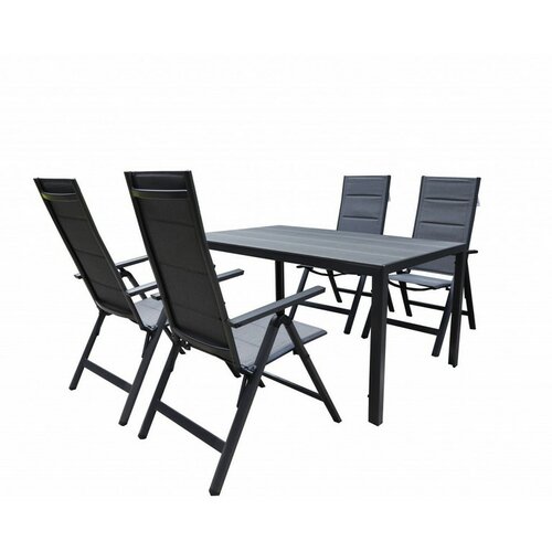 Ogrodowe krzesło rozkładane Haggen, 58 x 110 x 67 cm, aluminium