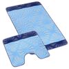 Bellatex Bany fürdőszobai szőnyegkészlet Paprsekkék mintával, 60 x 100, 60 x 50 cm, 60 x 50 cm