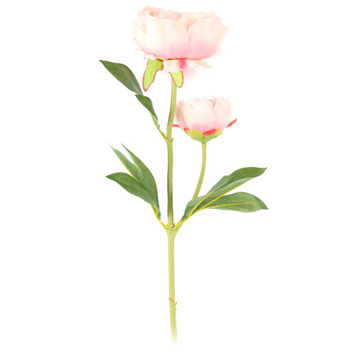 Floare artificială Bujor, roz deschis, 58 cm