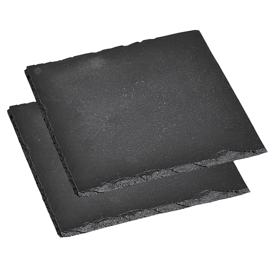 Kesper 38109 Zestaw podkładek do serwowania,łupek, 2 szt., 20 x 20 cm