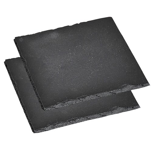 Kesper 38109 Set de tăvi de servire din ardezie, 2buc., 20 x 20 cm