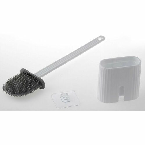AQUALINE TF010 WC silikonska krtača za steno/zapostavitev, bela