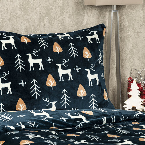 4Home Nordic Deer mikroflanel ágyneműhuzat, 140 x 220 cm, 70 x 90 cm