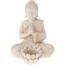 Decor de grădină Buddha pentru lumânare de ceai ,14 x 19 x 13 cm, crem