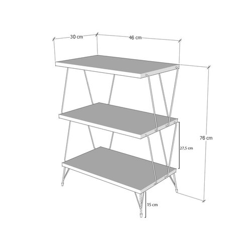 Beistelltisch Lazandos Anthracite